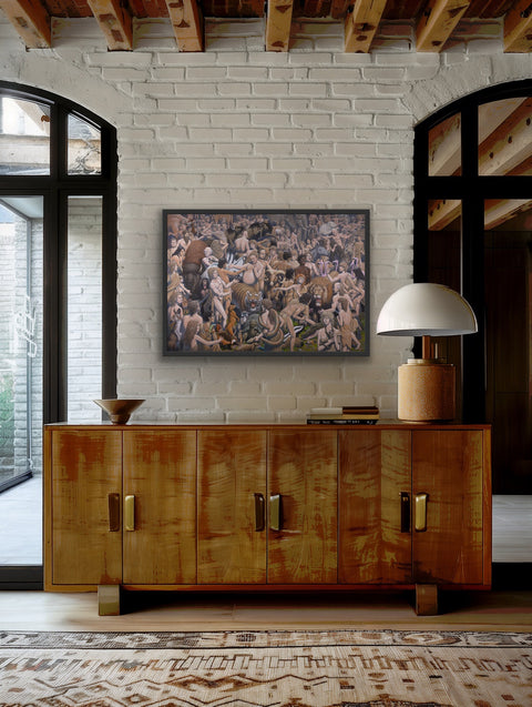 "Not exactly Peaceable Kingdom" by Guy Collwell - Hahnemühle paper, 45x60cm / 18x24"