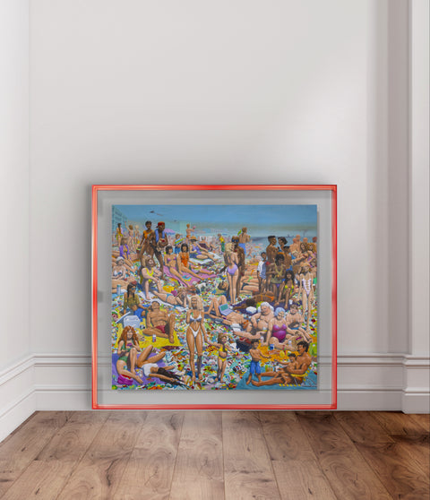 "Litter Beach" by Guy Colwell 50x50 cm Wall Artwork Hahnemühle Paper - Print ONLY Version