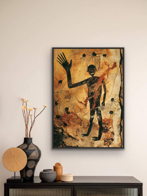 "Solar Bloom" Framed matte paper poster