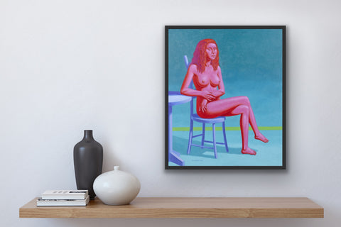 "Red Woman" by Guy Collwell - Hahnemühle paper, 40x50cm / 16x20"