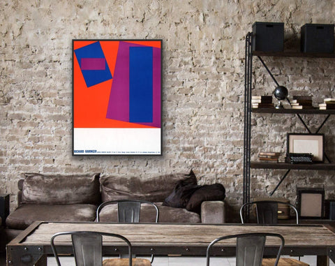 "Geometric Pulse" framed poster