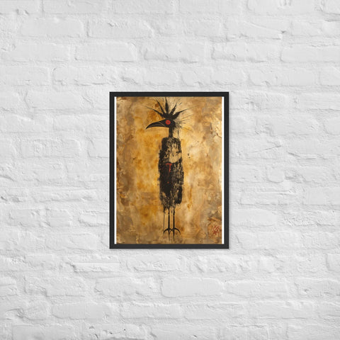 "Golden Reverence" Framed matte paper poster