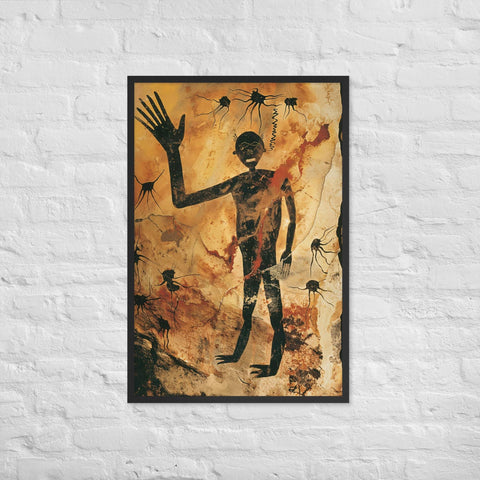 "Solar Bloom" Framed matte paper poster