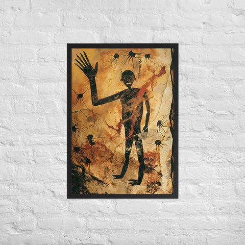 "Solar Bloom" Framed matte paper poster