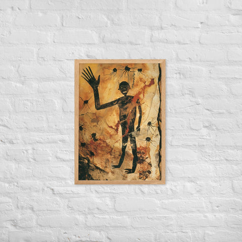 "Solar Bloom" Framed matte paper poster