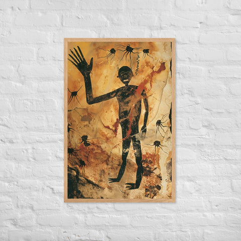 "Solar Bloom" Framed matte paper poster