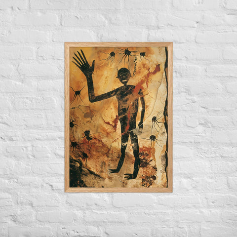 "Solar Bloom" Framed matte paper poster