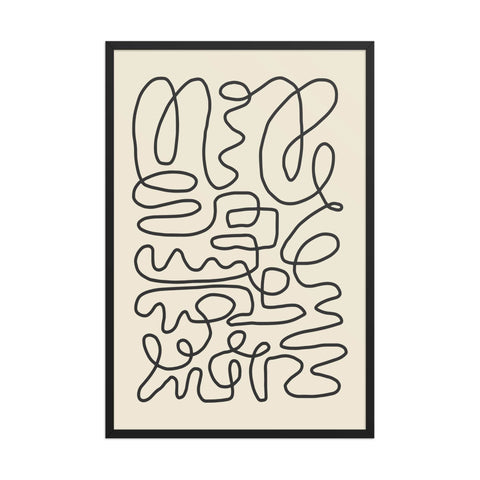 “Soft Signals – Ink Flow” 24x36" framed poster