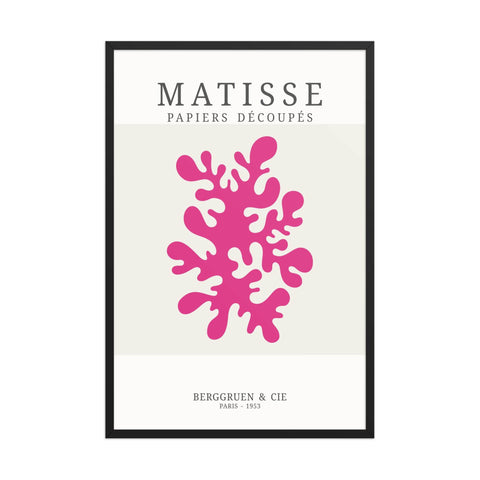 “Sea Fern in Bloom – Matisse Tribute” 24x36" framed poster