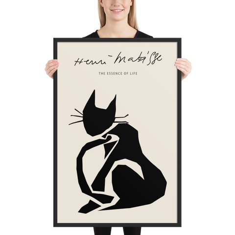 " Cat Contour – The Essence of Life" 24x36" framed poster