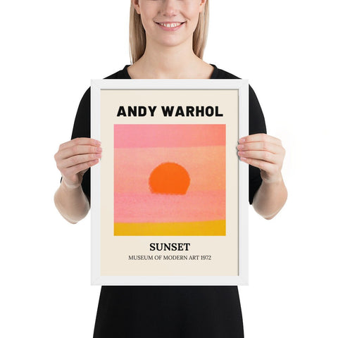 Andy Warhol photo paper poster framed with bold colors from Museum of Modern Art, 1972.