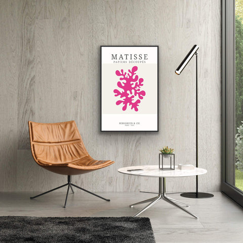 “Sea Fern in Bloom – Matisse Tribute” 24x36" framed poster
