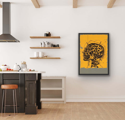 "Brain waves" Framed canvas