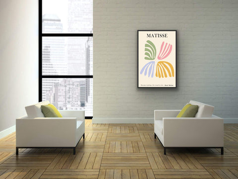 “The Four Petals – Matisse Inspired” 24x36" framed poster