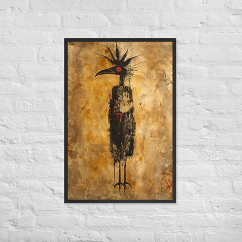 "Golden Reverence" Framed matte paper poster