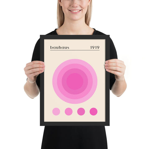 Framed poster featuring modern abstract design for stylish home decor.
