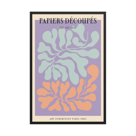 "Papiers Découpés: The Cut-Outs" 24x36" framed poster